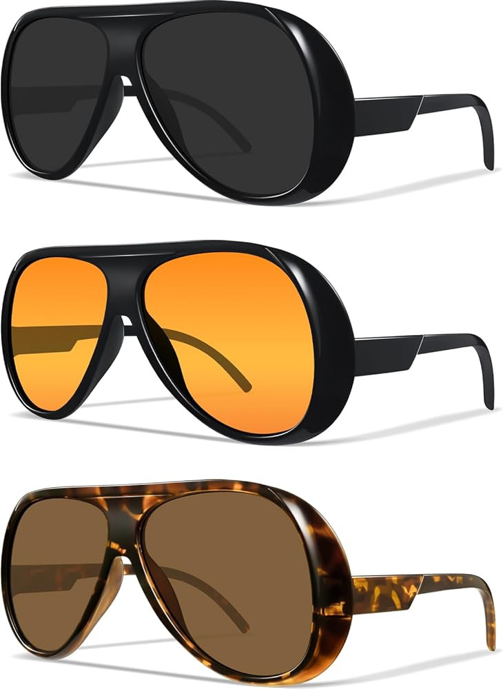 Aviator Sunglasses for Women Retro Oversized Square Sun Glasses for Outdoor Sporting Driving UV40... | Amazon (US)