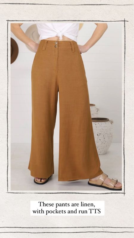 These pants are just too good ! Come in 2 colors, linen , with pockets and run true to size! Use BLONDEBEACHVIBESSC15 for 15% off on Salty Crush

#LTKTravel #LTKOver40 #LTKStyleTip