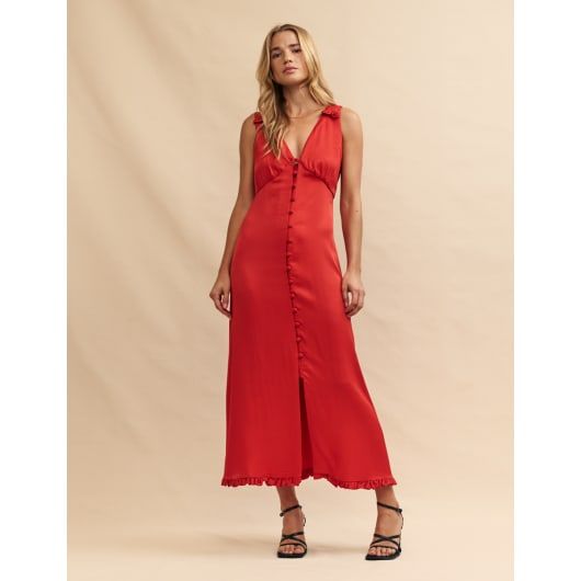 Red Clio Midi Dress | Nobody's Child