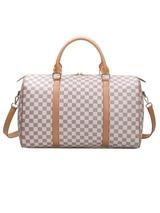 'Neo' Checked Canvas Travel Bag (2 Colors) | Goodnight Macaroon