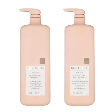 Kristin Ess Hair One Signature Shampoo + Conditioner Bundle - Avocado Oil Castor Oil - Lightly Clarifying Sulfate Free Hydrating Moisturizes Smooths Softens Color Safe - 2 Piece Set | Walmart (US)