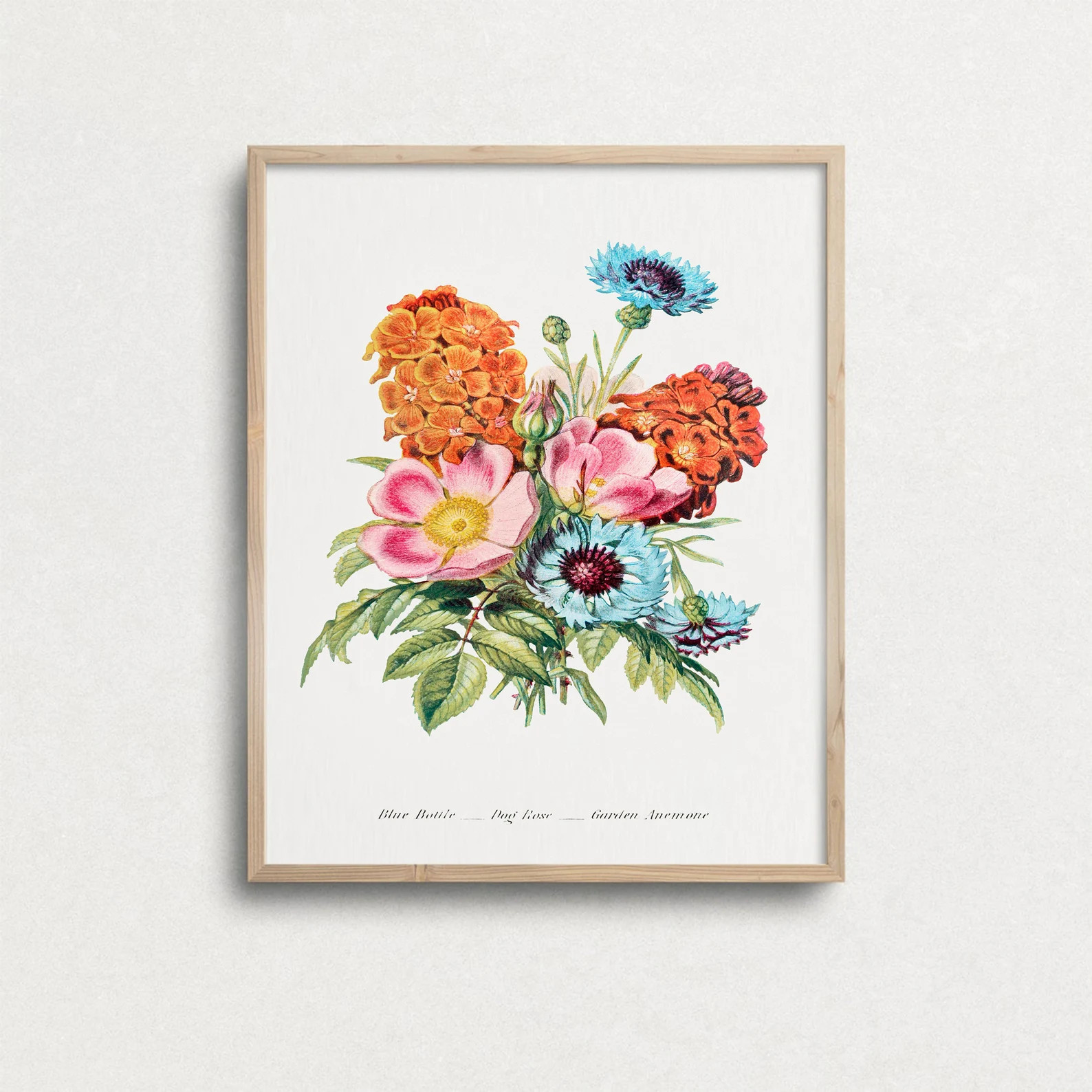 Flower Gallery Wall Set, Floral Wall Art Set, Botanical Prints, Flower Market Poster, Colorful Fl... | Etsy (US)