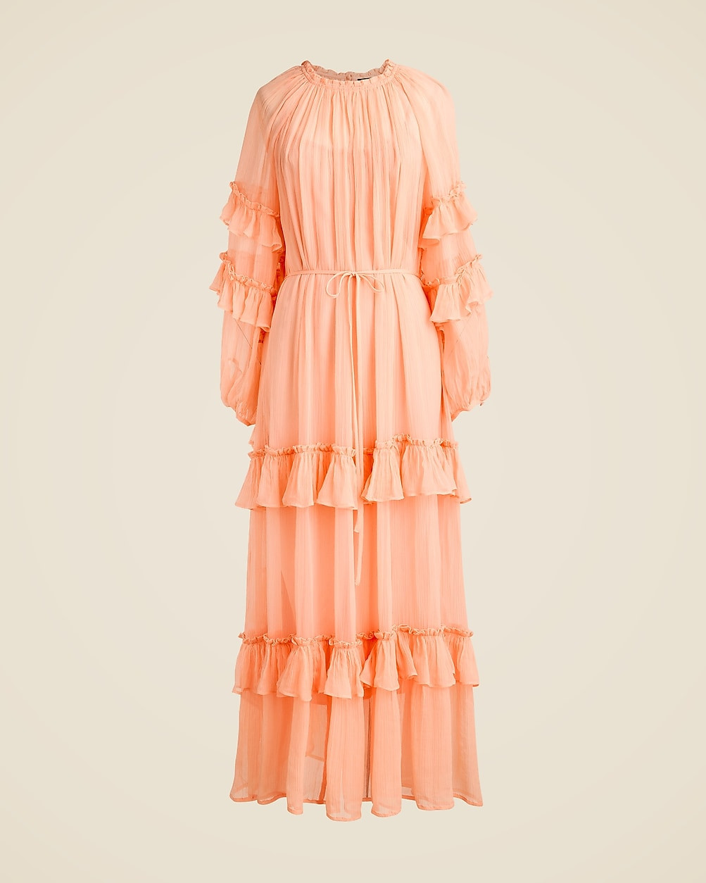 Tiered ruffle dress in chiffon | J. Crew US