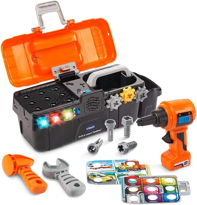 VTech Drill and Learn Toolbox, Orange | Amazon (US)
