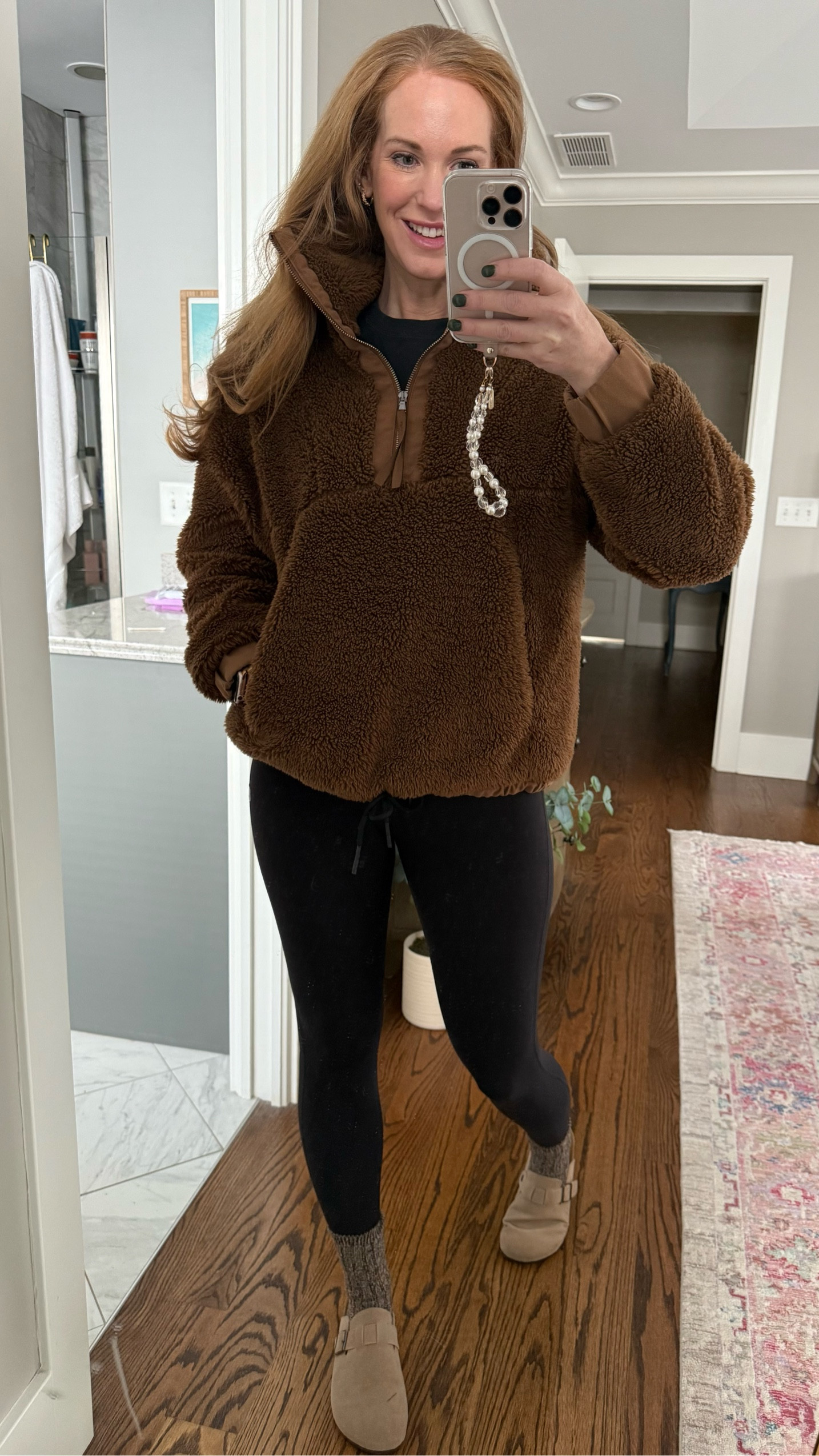 Cozy is my favorite style! 
This Varley Sherpa pullover is the best thing to wear on a cold day! It’s like a teddy bear hug! 
They don’t have this color anymore, but they have 2 other pretty options!

#LTKSeasonal #LTKOver40 #LTKActive