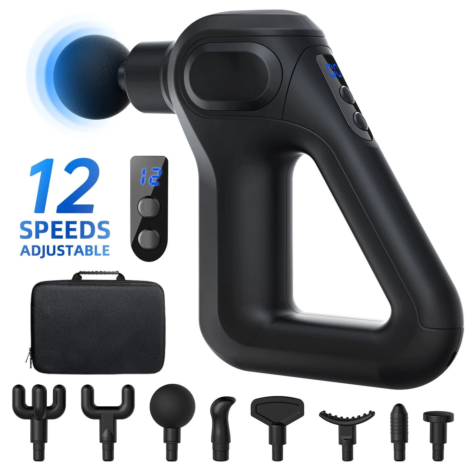 Massage Gun, Deep Tissue Percussion Massager for Athletes, Recovery and Pain Relief, Upgrade Sile... | Walmart (US)