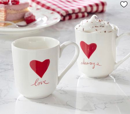 Set of hearts mugs. (2 mugs). Perfect for the ❤️ season. 

#LTKfindsunder50 #LTKGiftGuide #LTKSeasonal