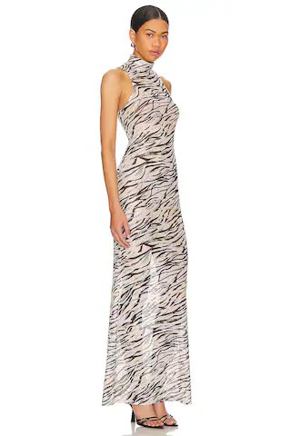 superdown Angelika Sheer Dress in Beige Multi from Revolve.com | Revolve Clothing (Global)