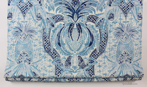Schumacher Cap Ferrat Custom Roman Shades shown in | Etsy | Etsy (US)
