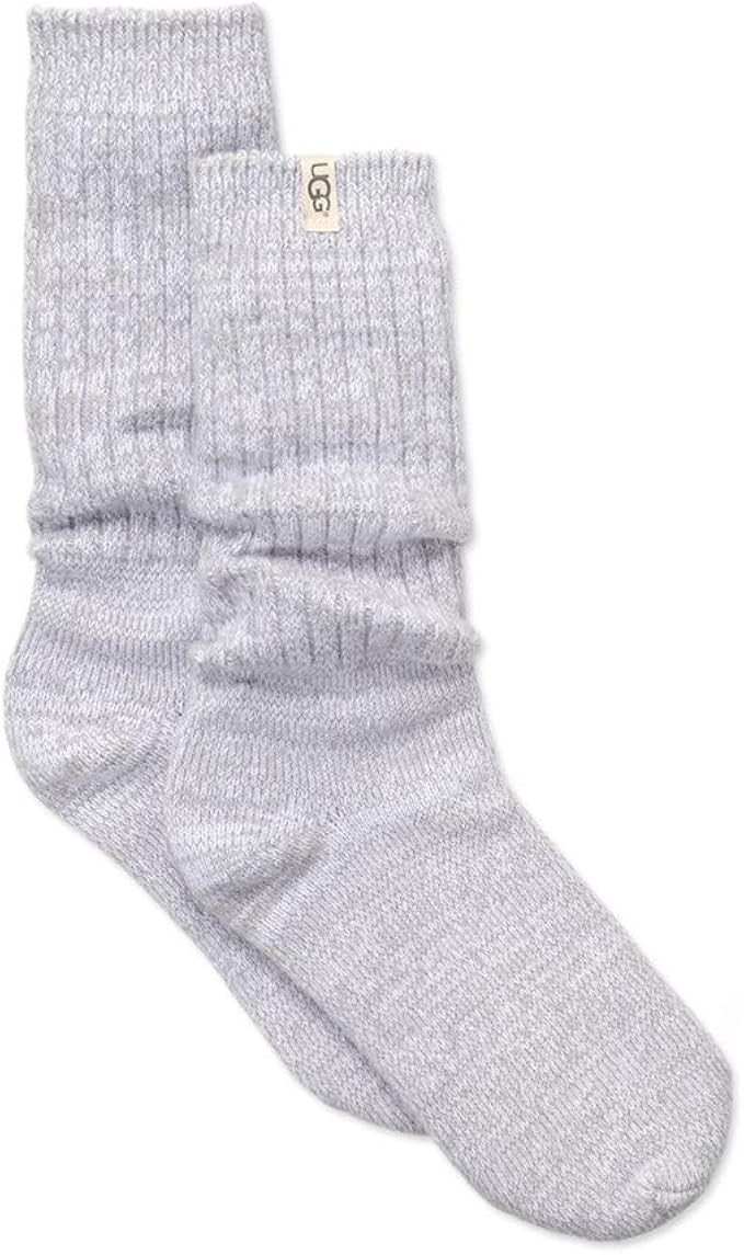 UGG Women's Rib Knit Slouchy Crew Socks Seal Sock | Amazon (US)