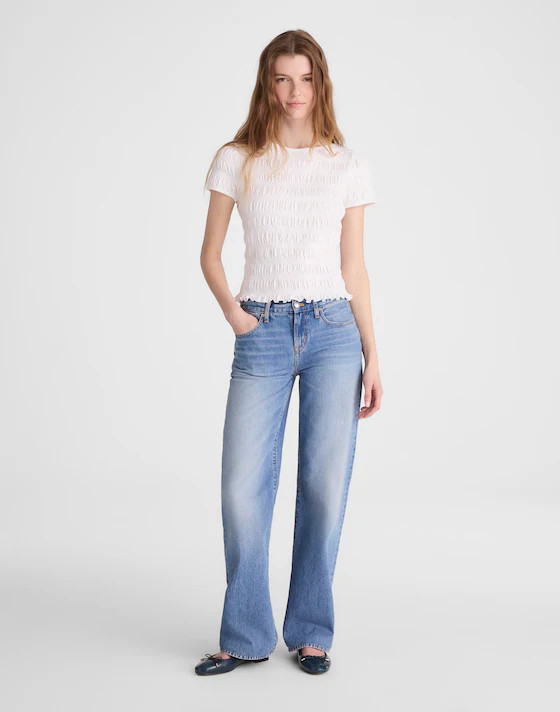 Smocked Short-Sleeve Top | Madewell