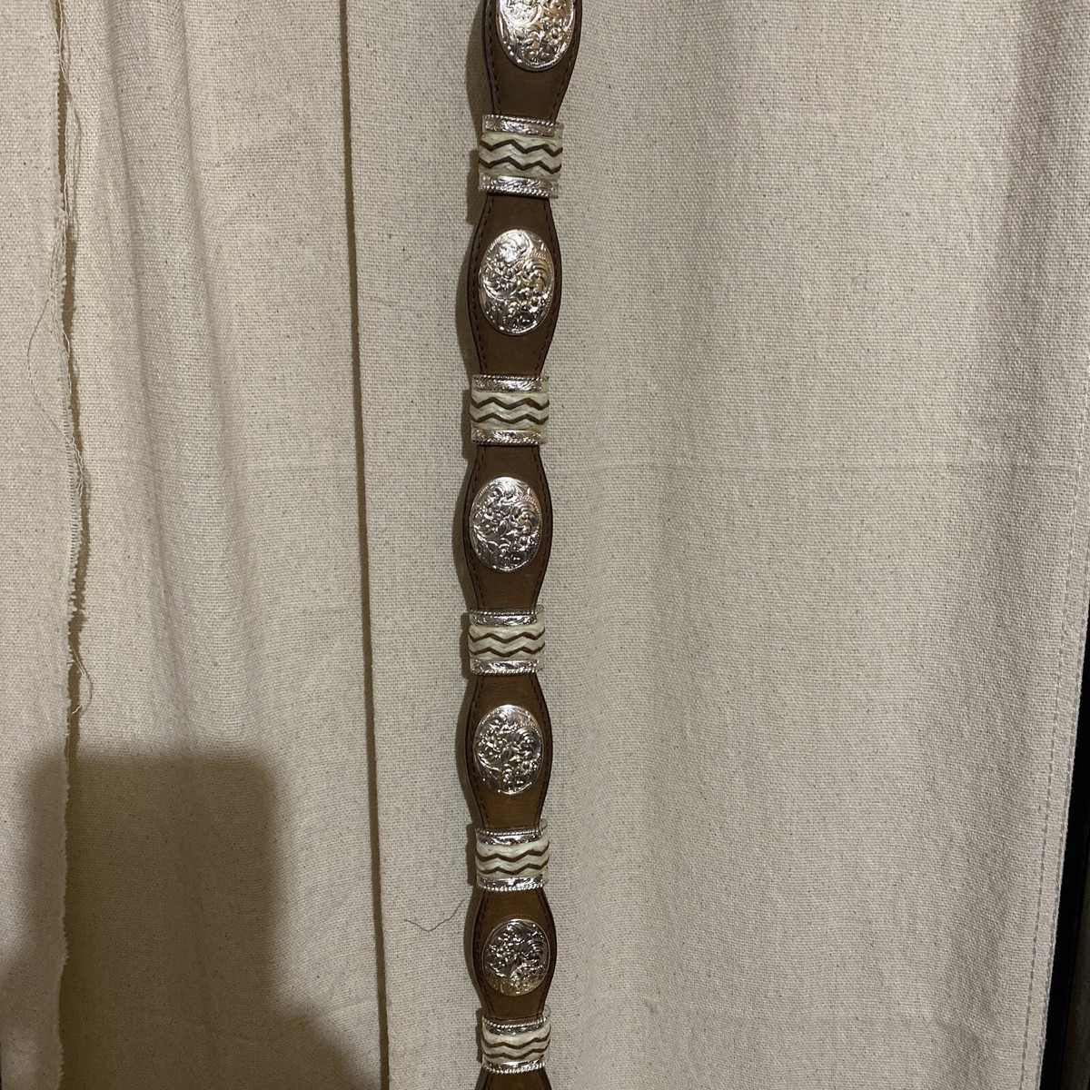 Nocona Womens Leather Brown Size 32 Western Belt -Scalloped Pattern | eBay US