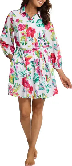 Tommy Bahama Fiesta Floral Cotton Cover-Up Shirtdress | Nordstrom, Labor Day Beach Outfit, Fall OOTD | Nordstrom