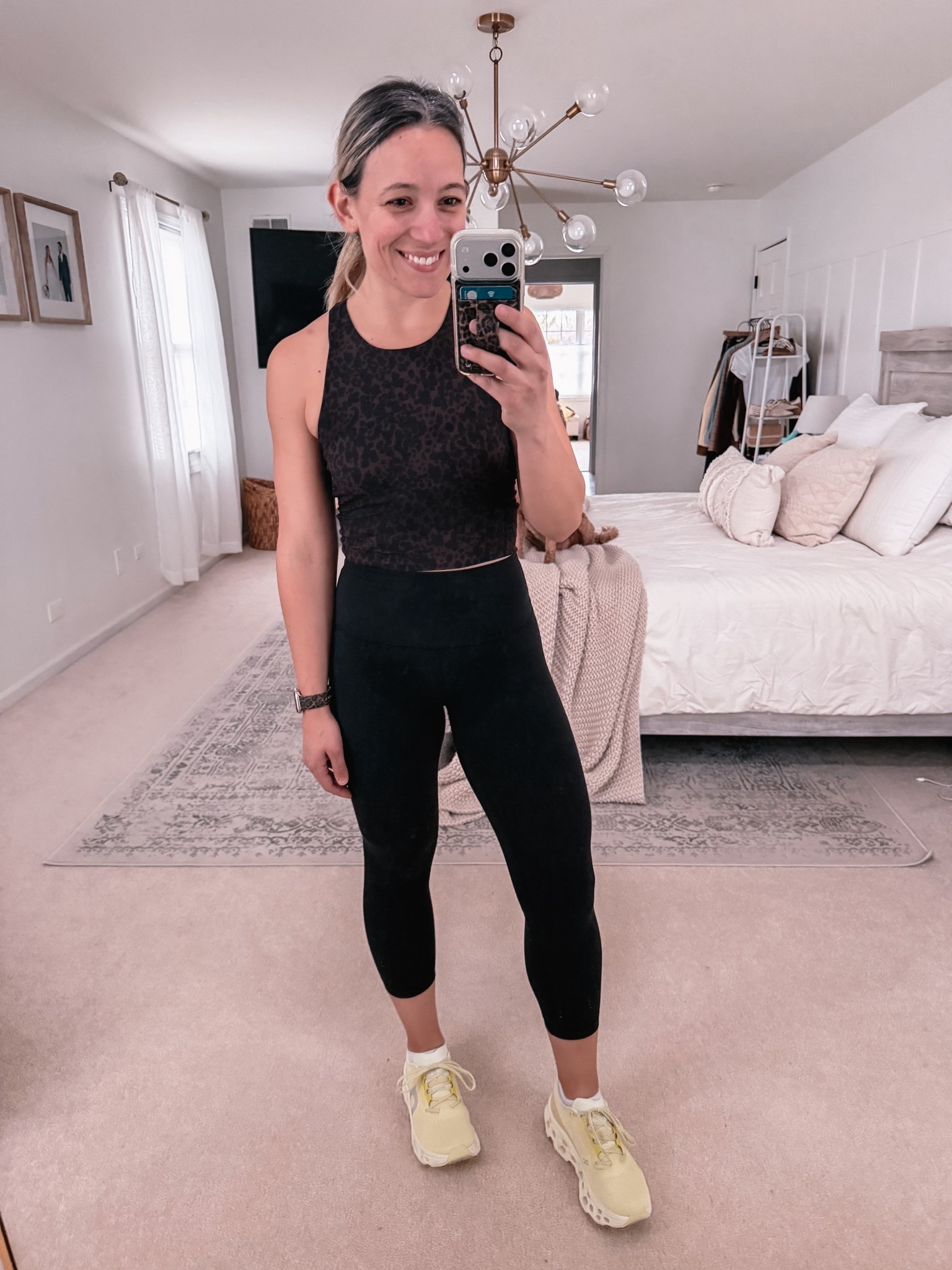 NEW workout tank/bra that I am loving. As we all know I’m here for all things leopard. Also new workout shoes in this gorgeous yellow!

I sized up to a medium for my top but the small fit good I just didn’t want it as snug. 

Shoes run a little small I’m typically an 8 1/2 and I have size 8 in all my shoes for this style. 

Spring outfit. Athletic outfit. Athletic tank. Leopard tank. Leopard workout gear. Spring break  

#LTKmomlife #LTKfitnessgoals #LTKActive