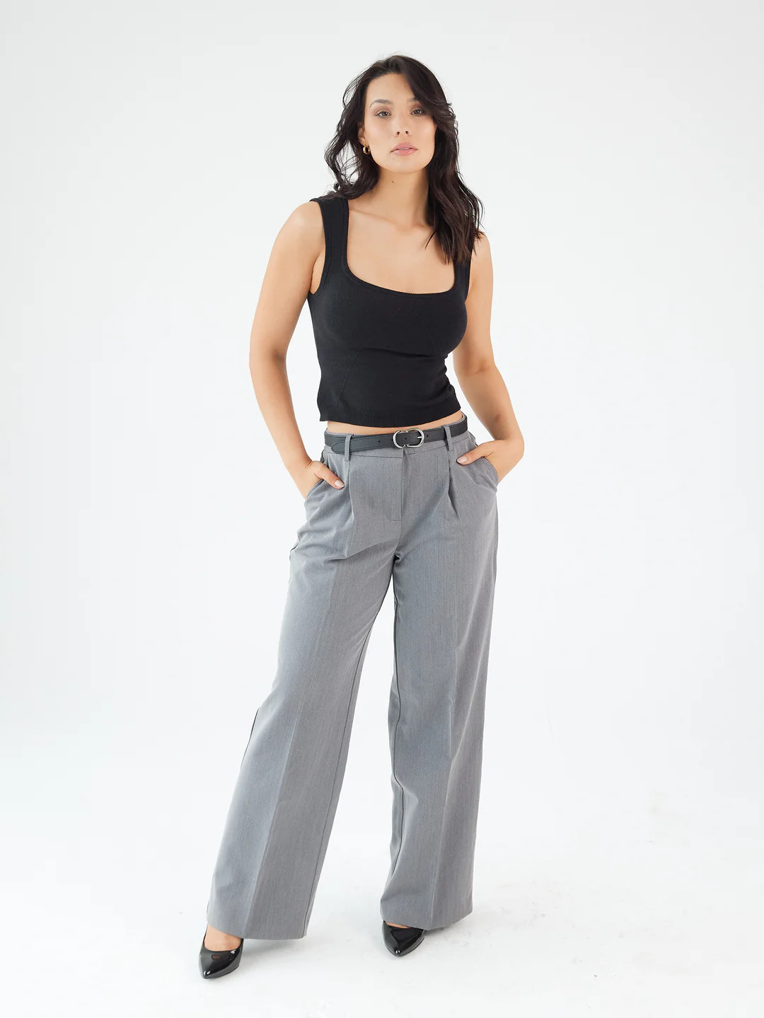 Knit Square Neck Brami | Klassy