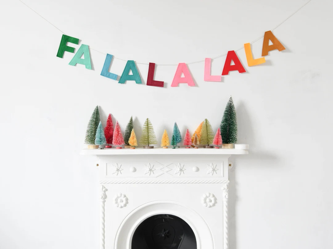 Felt 'fa La La' Christmas Banner: Festive Holiday Garland - Etsy UK | Etsy (US)