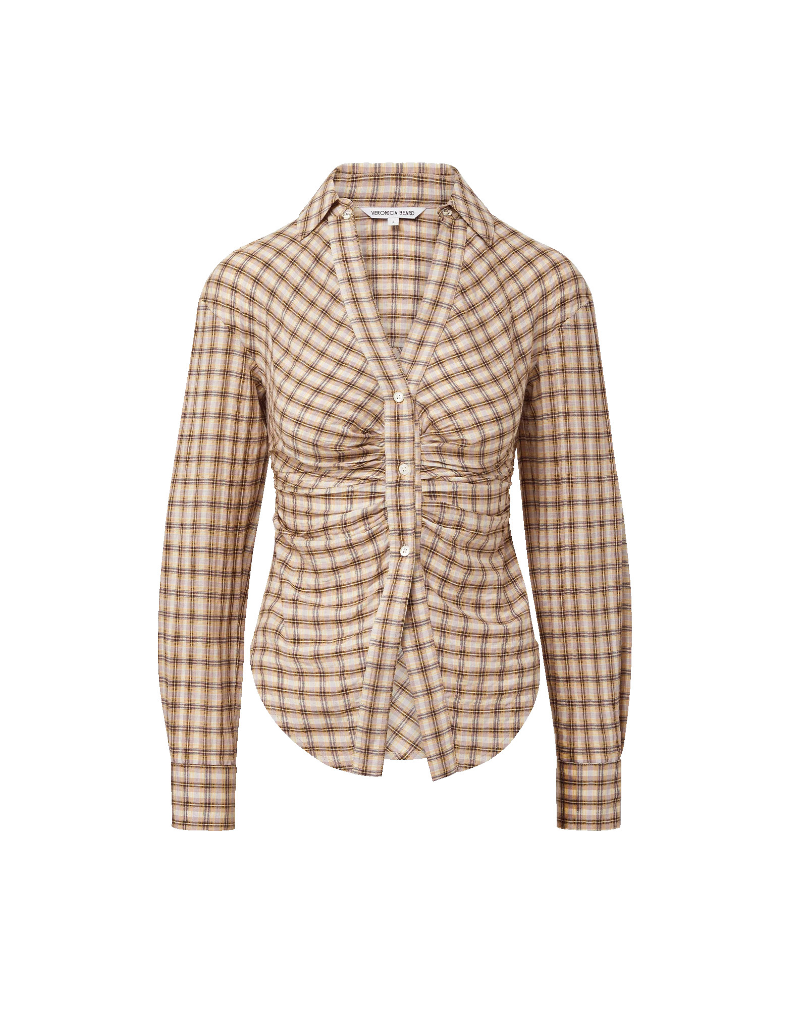 Devra Button-Down Shirt in Purple Plaid Elderberry Multi | Veronica Beard | Veronica Beard