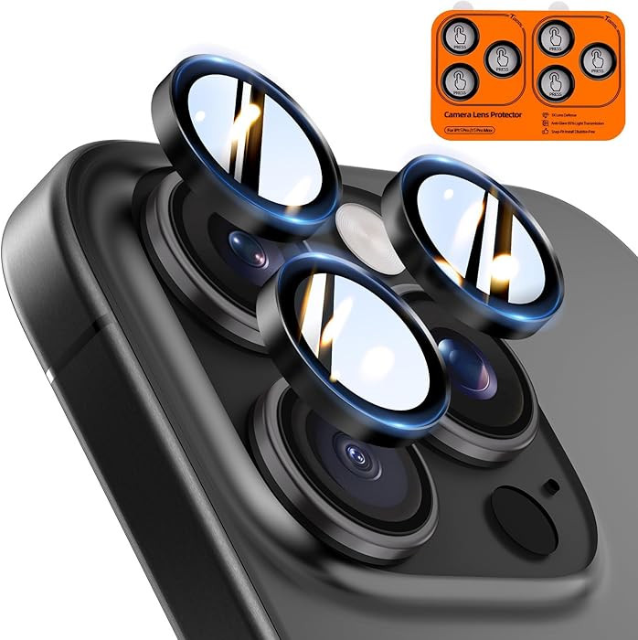 TOCOL for 2 Pack iPhone 15 Pro Max Camera Lens Protector/iPhone 15 Pro Camera Lens Protector Temp... | Amazon (US)
