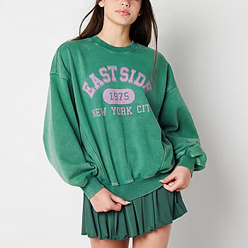 Arizona Juniors Womens Crew Neck Long Sleeve Sweatshirt | JCPenney