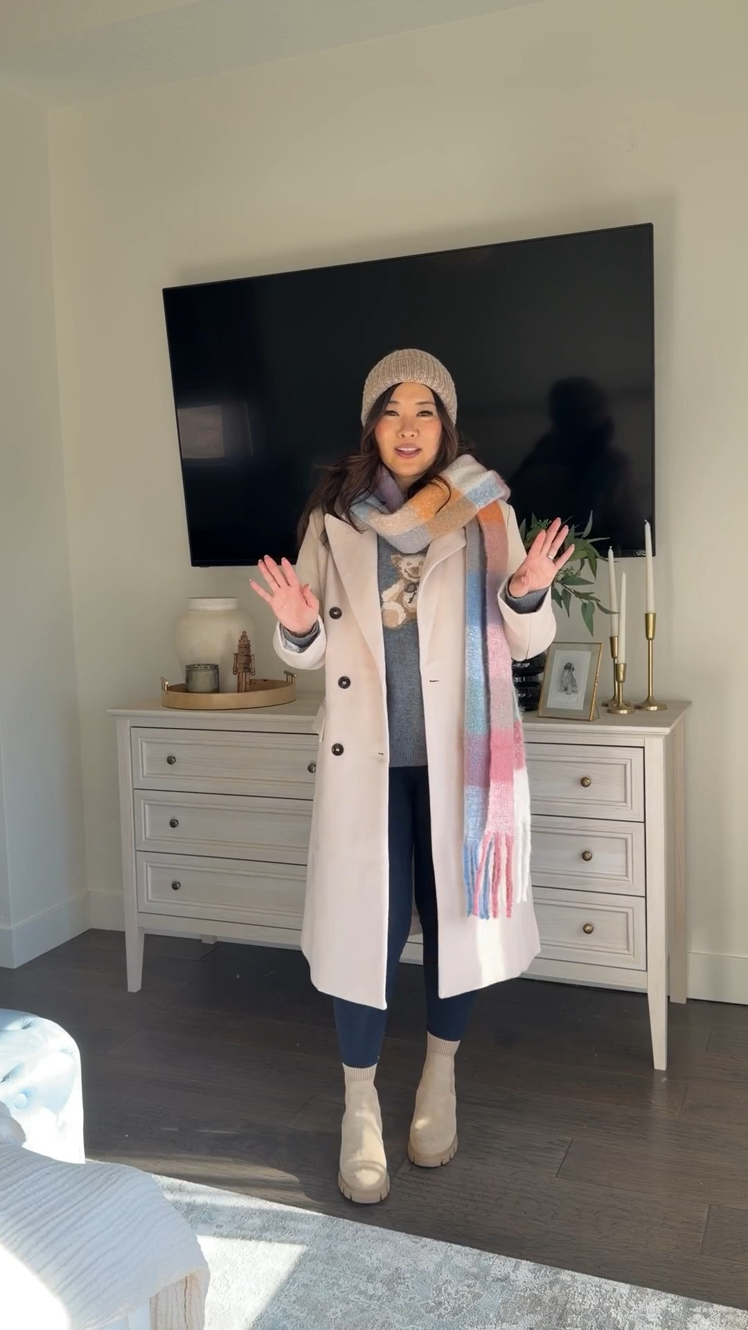 Chic Leggings Outfit
Leggings: Medium
Cream Coat: Medium 


chic style, leggings outfit, women’s fashion, mom style, trendy outfit, coats, chic casual outfit, scarf

#LTKSeasonal #LTKootd