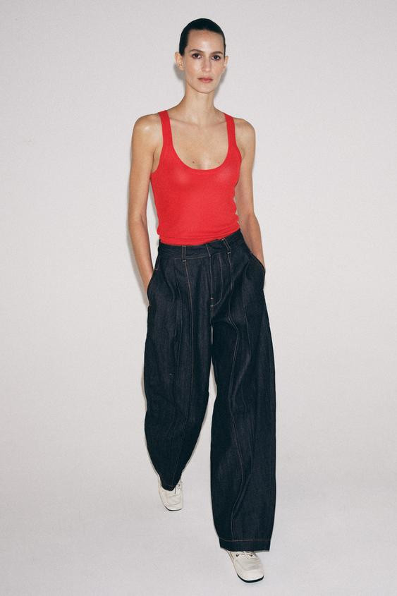 FINE KNIT SLEEVELESS TOP | Zara US