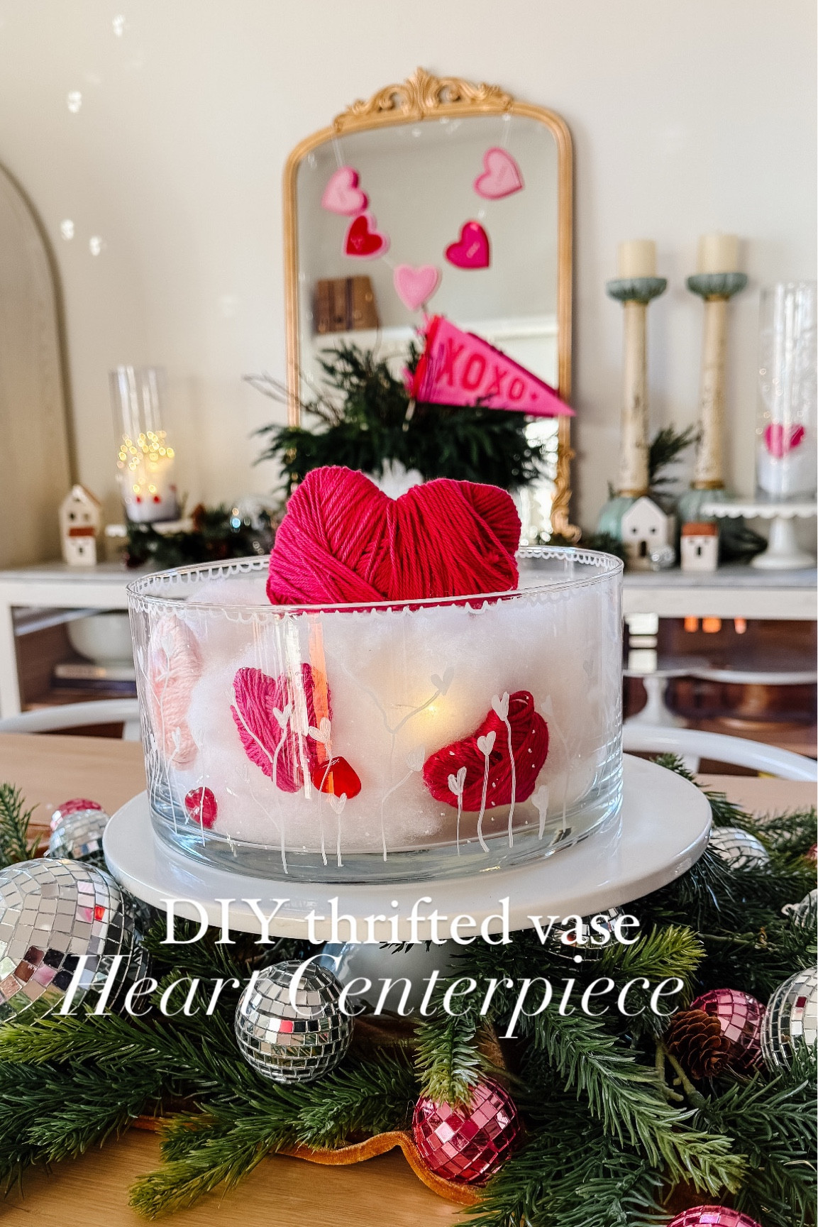 Heart centerpiece! Make this easy centerpiece that glows at night! Get creative with the design and it’s a fun one to make with kids - their art turns into a keepsake you’ll treasure 🩷❤️🩷🩷🩷❤️

#LTKFamily #LTKSeasonal #LTKHome