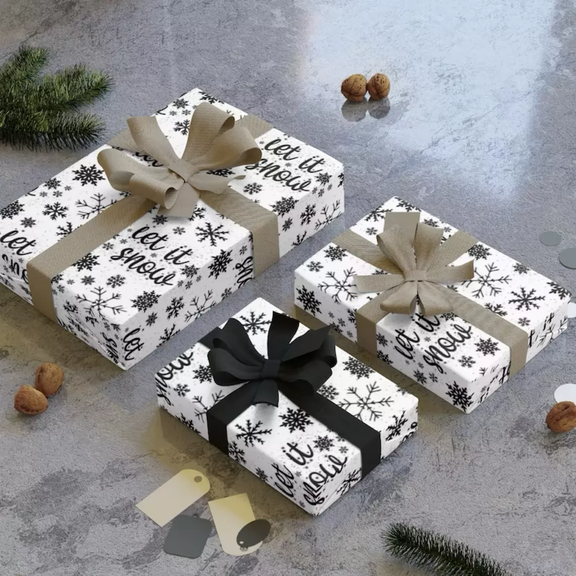 Black Christmas Wrapping Paper … curated on LTK