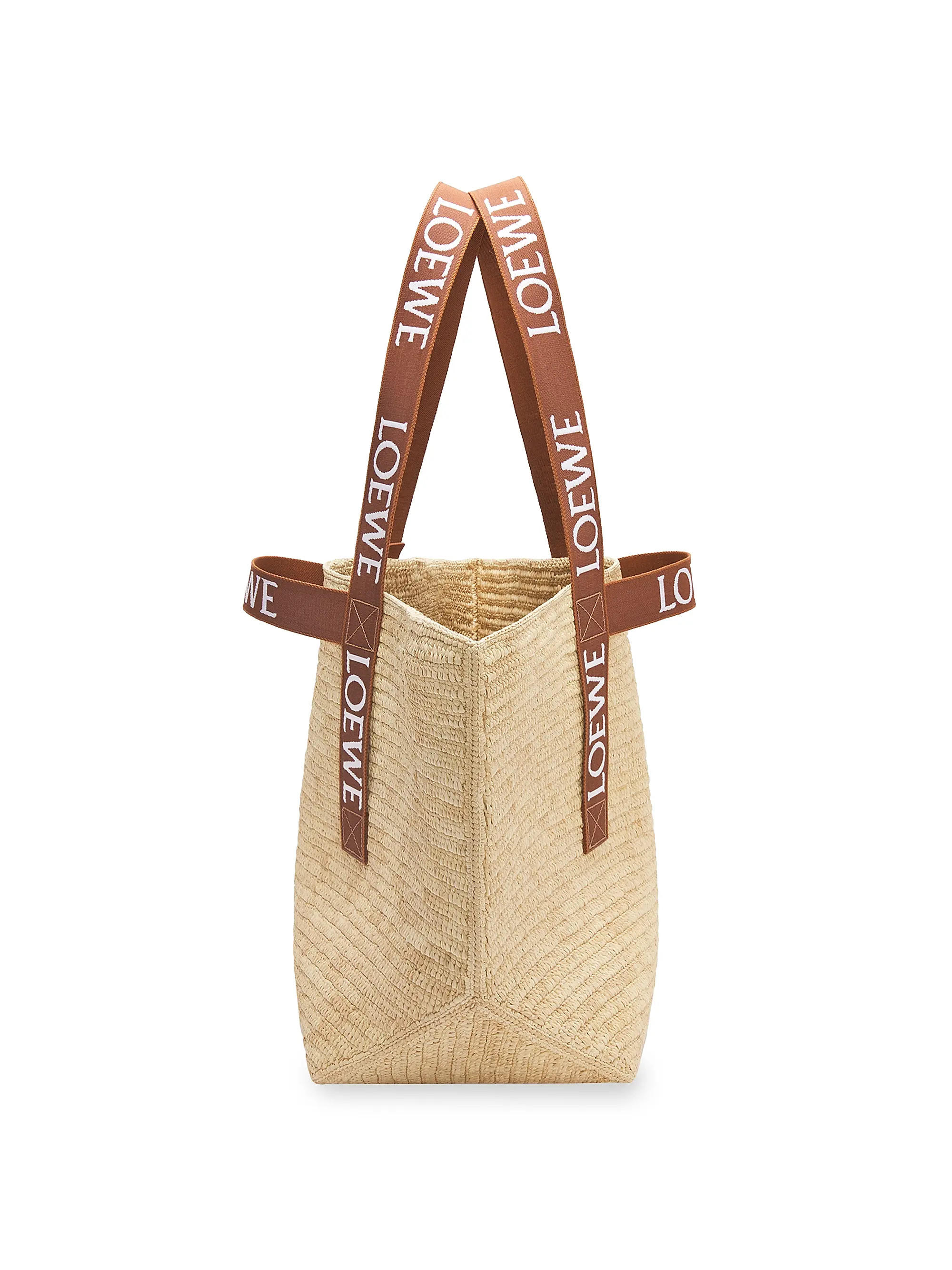 Fold Logo-Handle Raffia Shopper | Saks Fifth Avenue