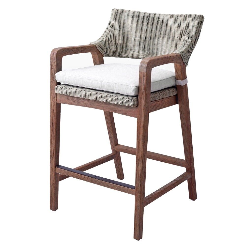 Shiloh Rattan Counter Stool (Greige Gray) | Bed Bath & Beyond