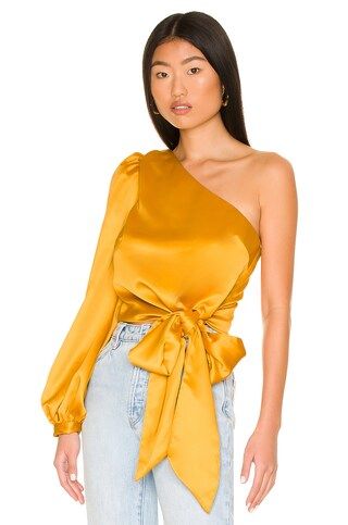 Lovers and Friends Kendall Blouse in Mustard Yellow from Revolve.com | Revolve Clothing (Global)