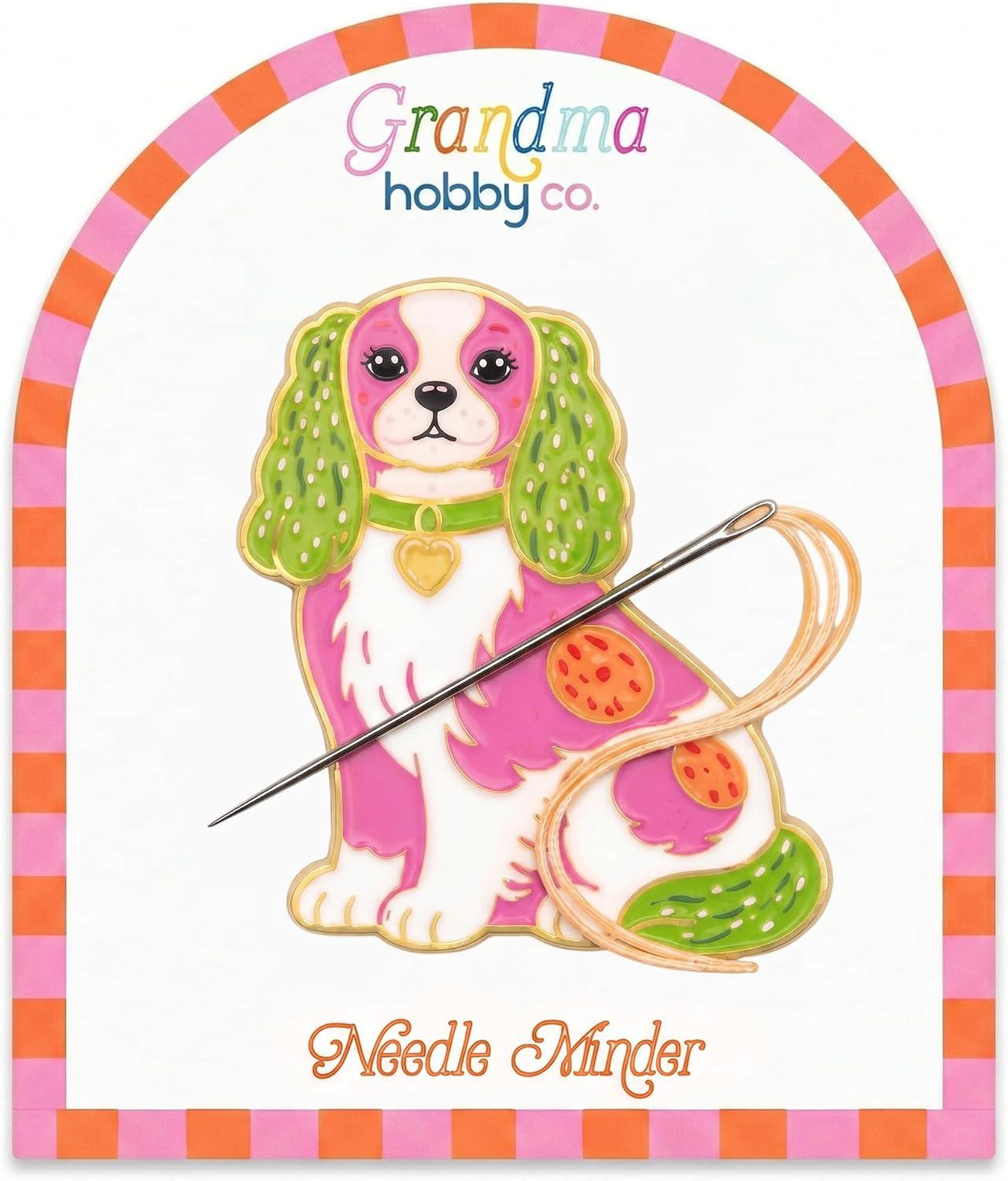 Aspen Lane Magnetic Needle Minder Needlepoint Accessory (Spaniel Pink) | Amazon (US)