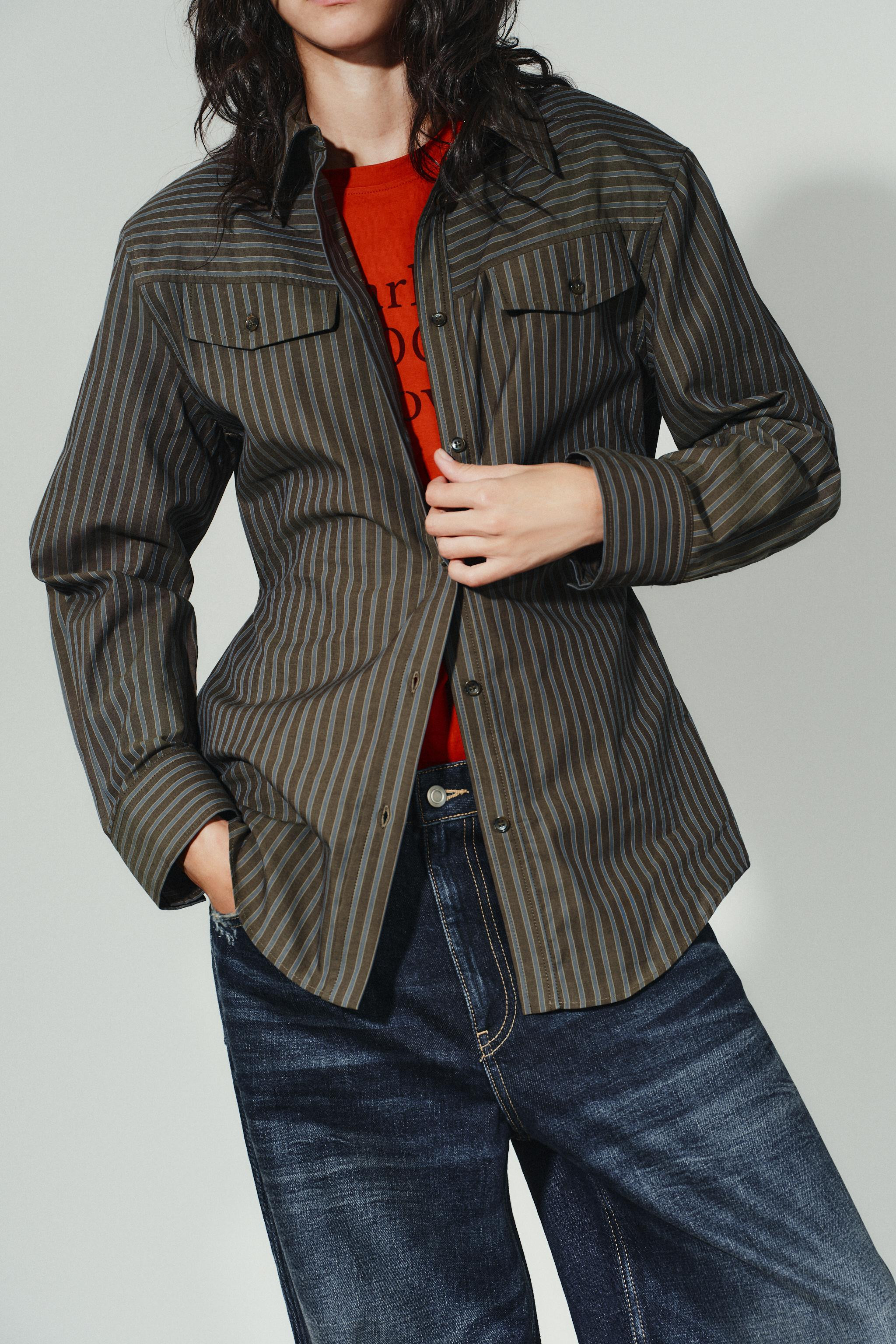 CAMICIA IN POPELINE A RIGHE | Zara IT