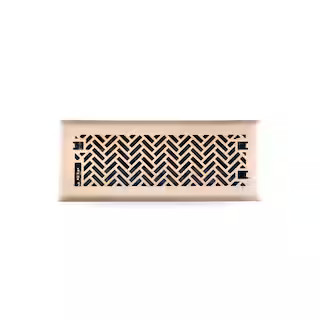 Interwoven 4 in. x 12 in. Steel Floor Register in Brushed Gold | The Home Depot