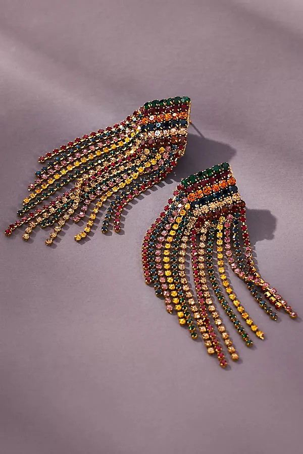 Deepa Gurnani Niomo Fringe Drop Earrings | Anthropologie (US)