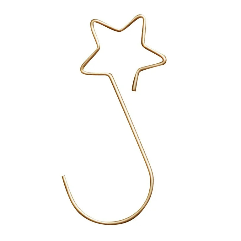 VerPetridure 20Pcs Hook Gold Multi-purpose Metal Star Shape Hooks Christmas Tree Holder Decoratio... | Walmart (US)