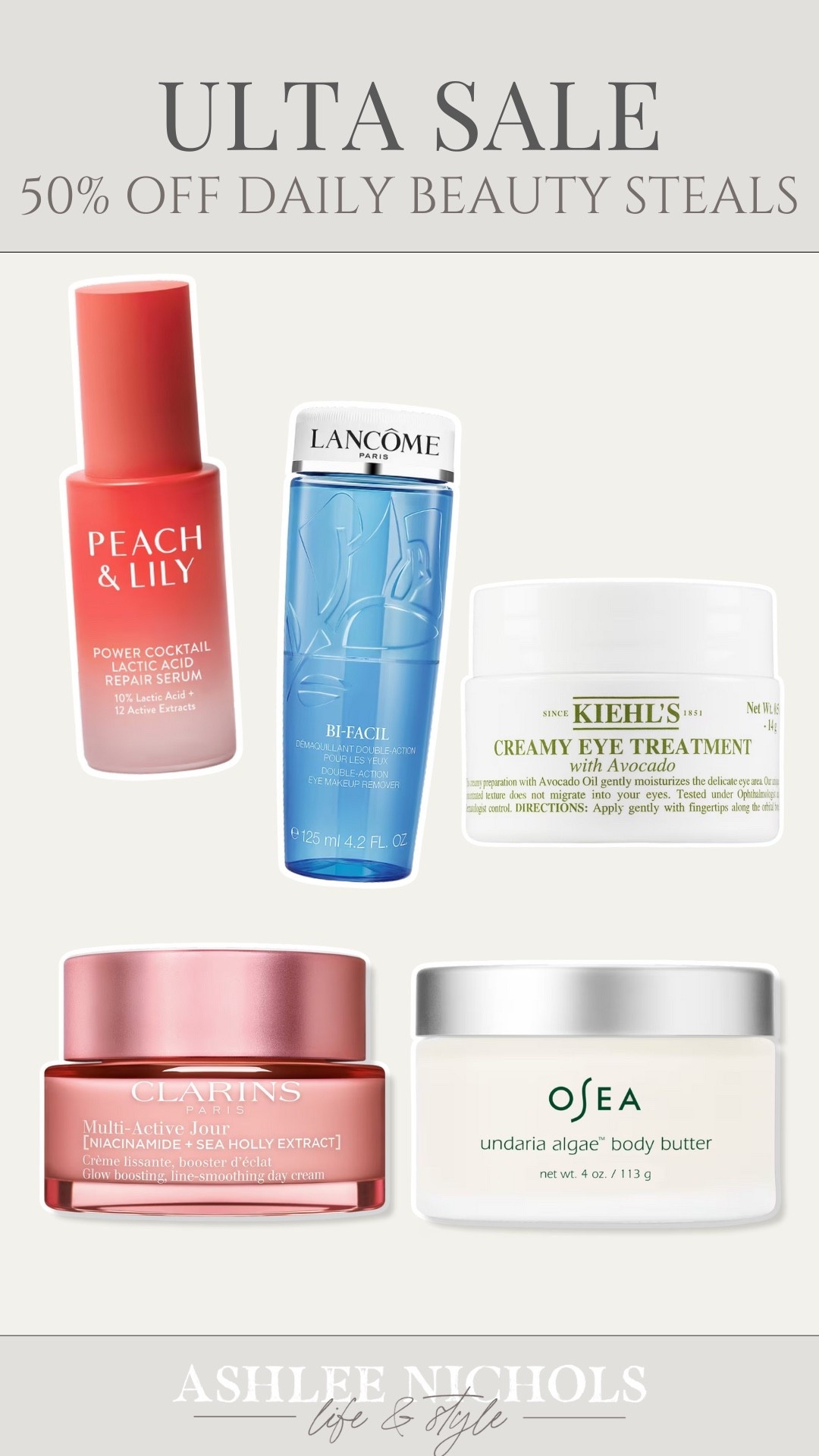 50% off Ulta daily beauty steals today only!

#LTKBeauty #LTKSeasonal #LTKSaleAlert