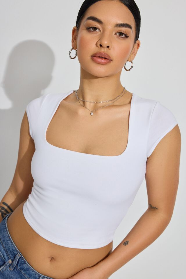 Portia Square Neckline Tee | Garage Clothing