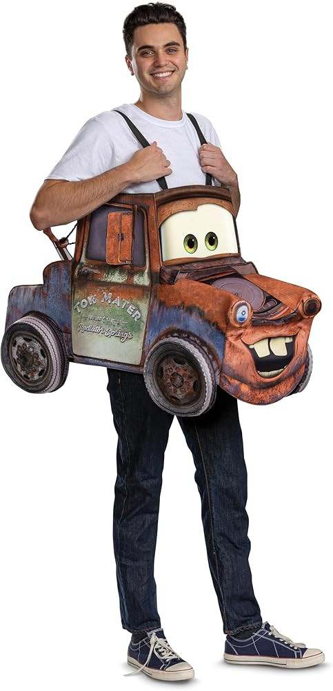 Tow Mater Costume, Official Disney Cars Deluxe 3D Adult Costume Adult, One Size | Amazon (US)