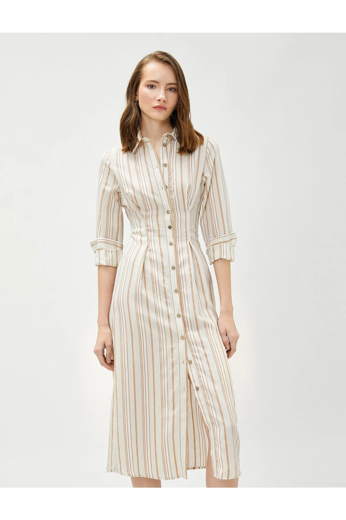 Koton Kleid - Ecru - Blusenkleid | Trendyol DE