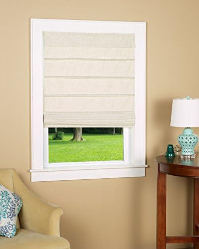 Cosmo Insulated Cordless Roman Shade 29" W x 64" Long - Color: Linen | Amazon (US)