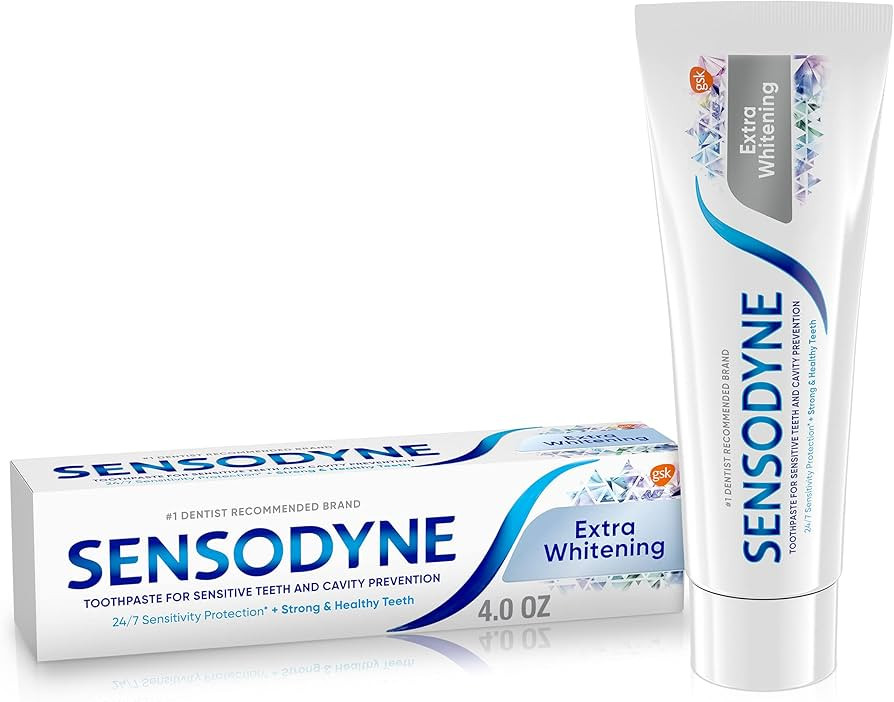 Sensodyne Extra Whitening Toothpaste for Sensitive Teeth, Cavity Prevention and Sensitive Teeth W... | Amazon (US)