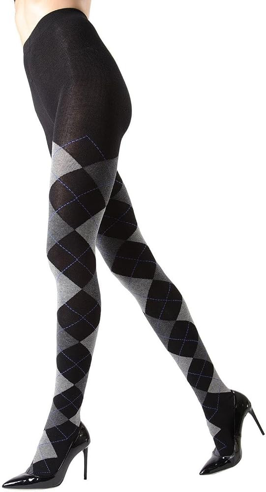 MeMoi Argyle Cotton Sweater Tights for Women, Regular and Plus Size | Amazon (US)