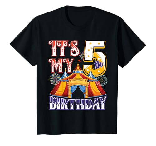 5 Year Old Ringmaster Circus Party 5th Birthday T-Shirt | Amazon (US)