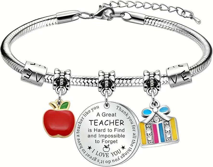 iJuqi Teacher Appreciation Gifts for Women - Teacher Bracelet Gift for Christmas, Valentine’s D... | Amazon (US)