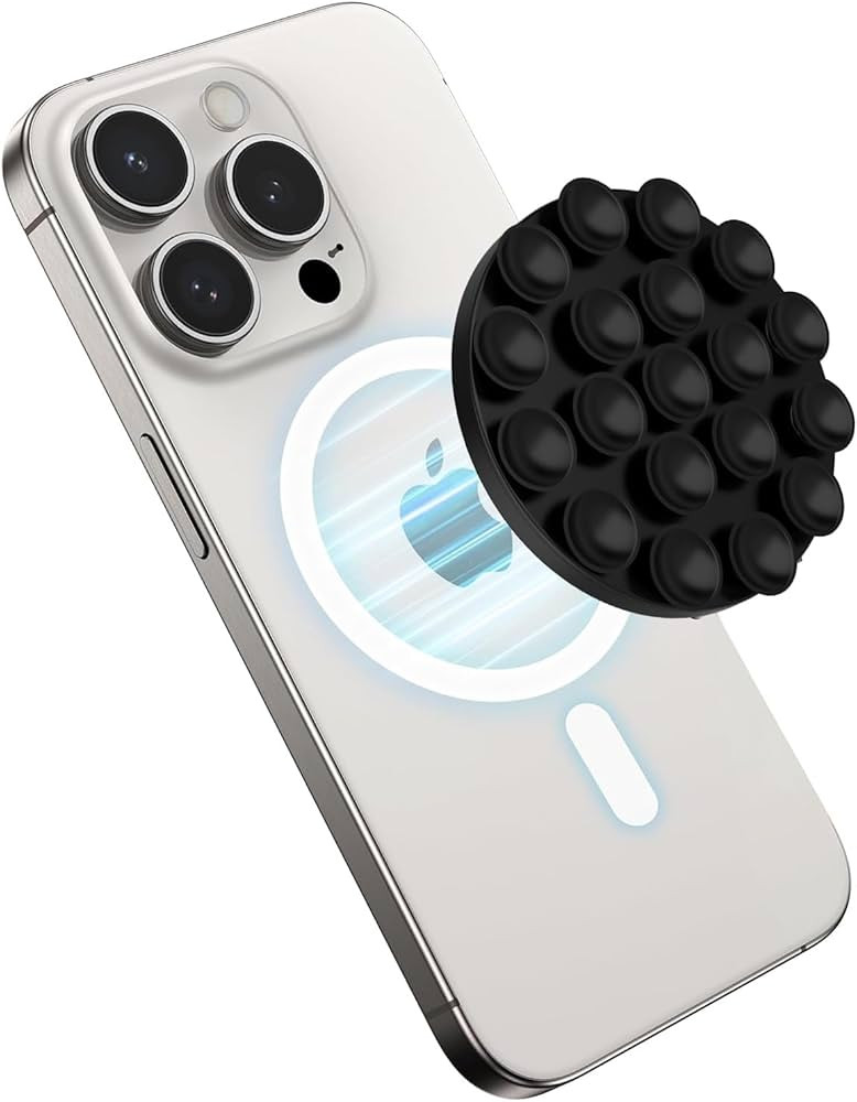 omee Magnetic Suction Cup Phone Mount, Silicone Suction Phone Case Stand for iPhone 15/14/13/12 S... | Amazon (US)