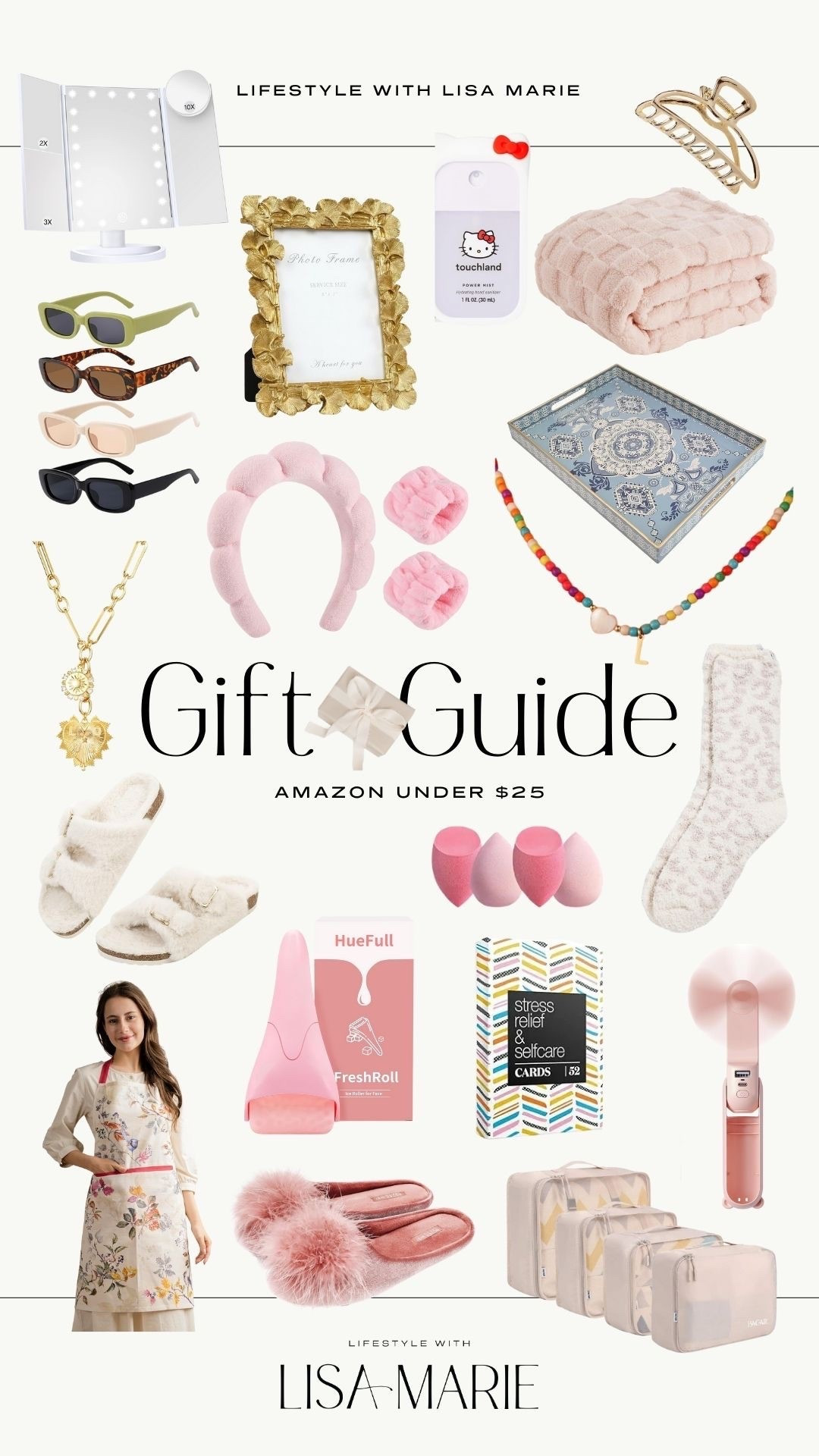 Gift guide for her. Top Amazon gift ideas under $25. Affordable holiday gifts for her. Coworker Christmas presents. 

#LTKGiftGuide #LTKHoliday #LTKBeauty