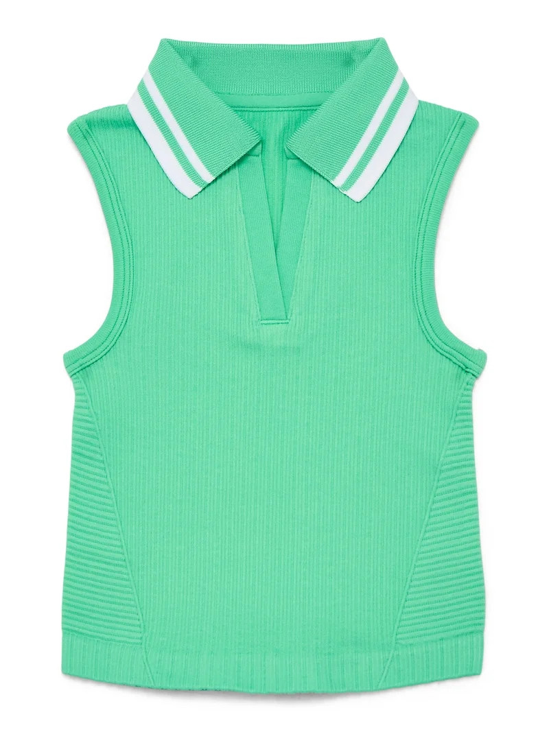 Athletic Works Girls Active Tennis Top, Sizes 4-18 | Walmart (US)