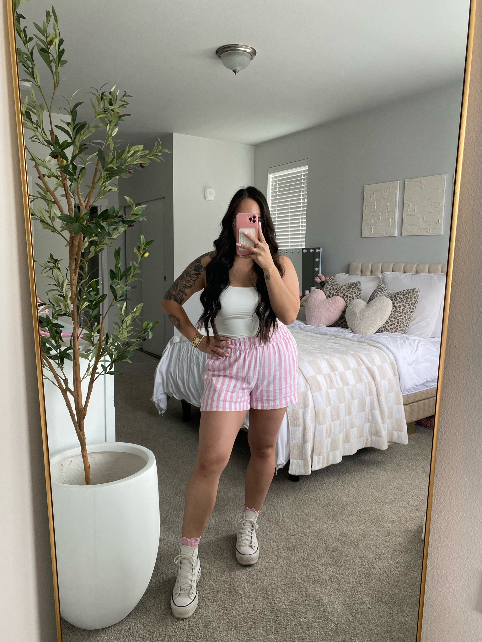 Look for less tank top. These are double lined, the white is a little see through.

#LTKFindsUnder50 #LTKStyleTip #LTKFindsUnder100