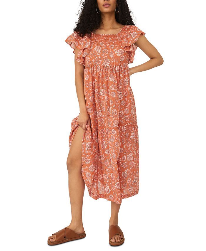 Free People Bonita Cotton Printed Midi Dress & Reviews - Dresses - Women - Macy's | Macys (US)