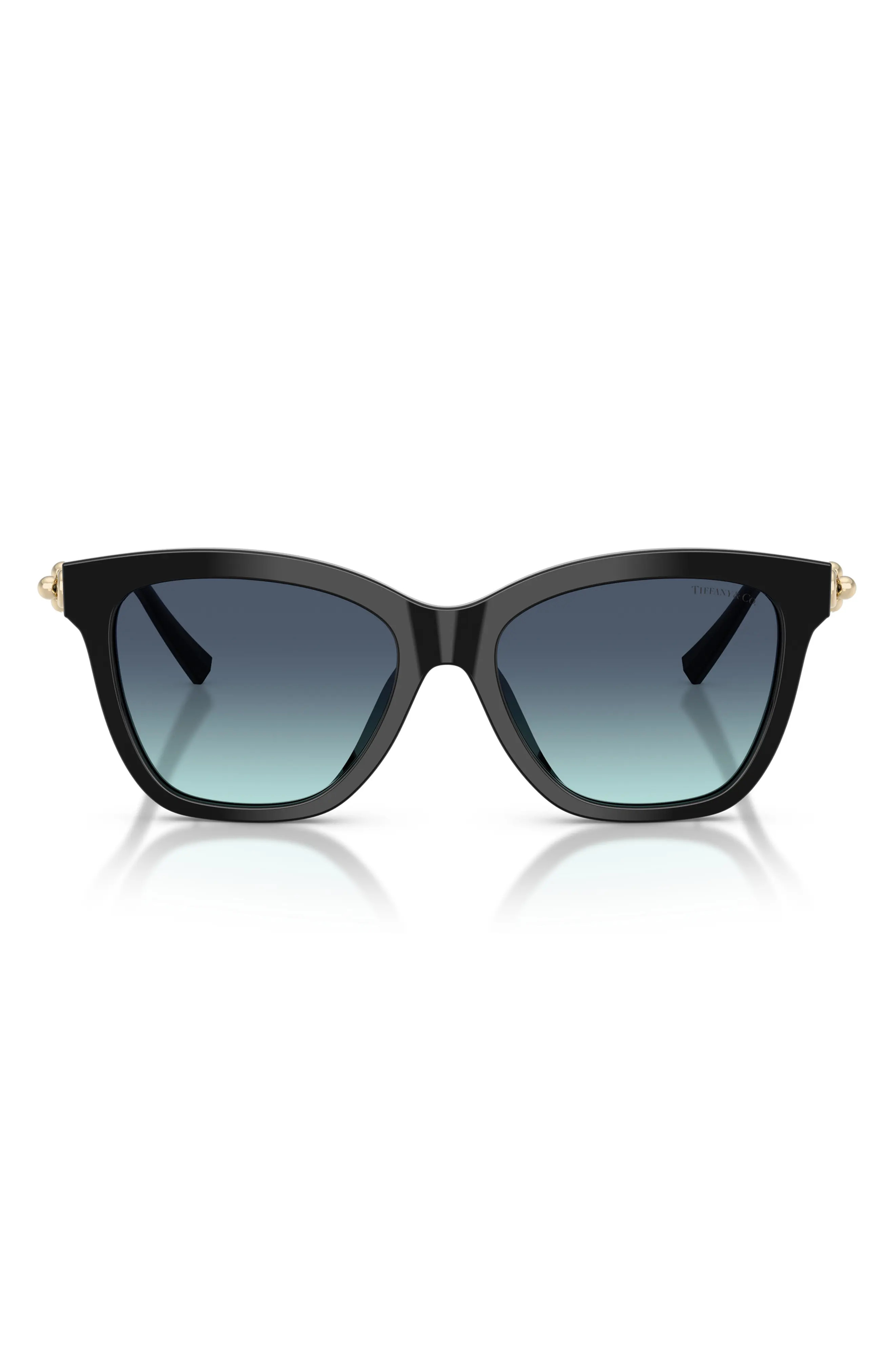 Tiffany & Co. 54mm Gradient Square Sunglasses in Black/azure Gradient Blue at Nordstrom | Nordstrom